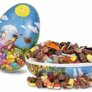 Påskeegg 15 cm smågodt og sjokolade